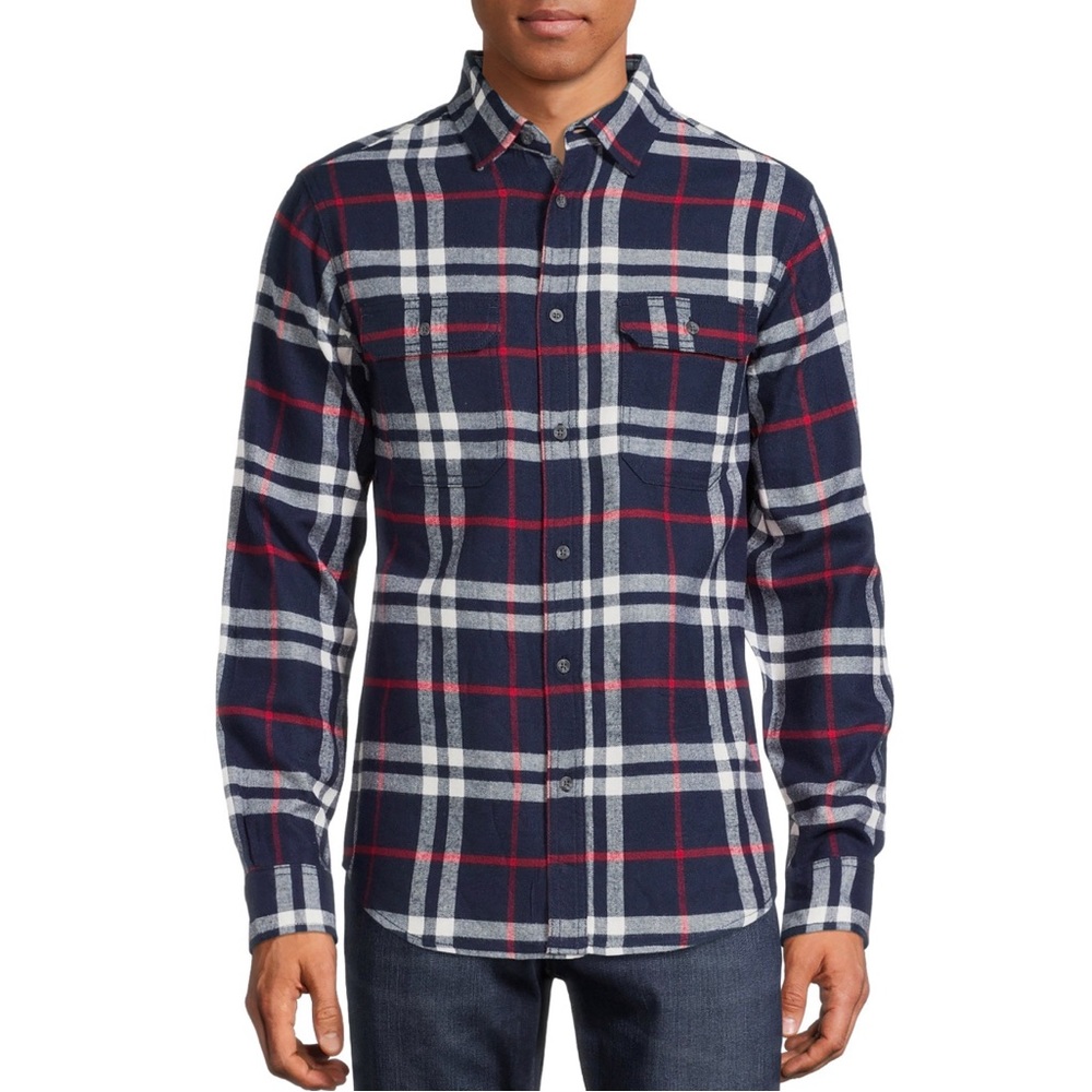 George Men's and Big Men's Super Soft Flannel Shirt